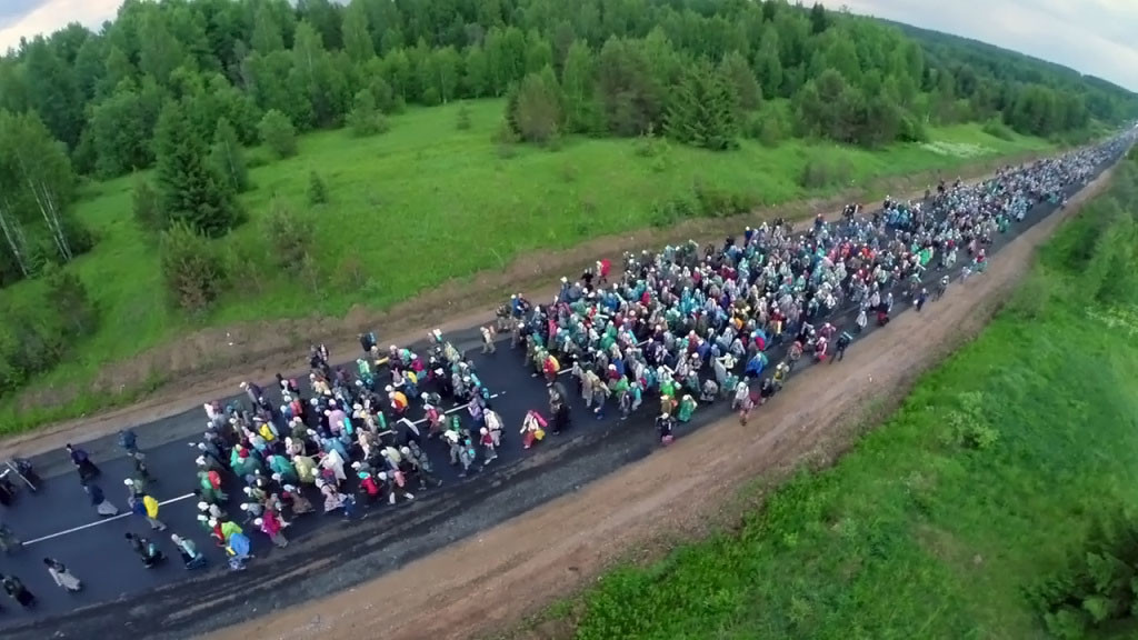 Видео – Великорецкий крестный ход 2015 год. Съемка с воздуха